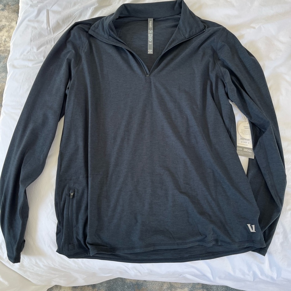 Vuori Heather Gray Quarter-Zip Pullover